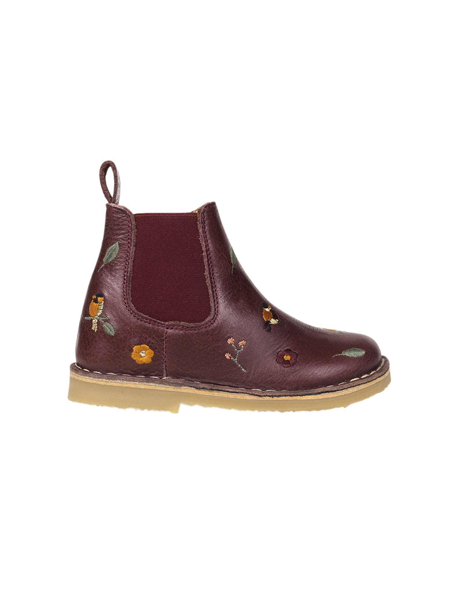 Ankle Boot Birds Plum