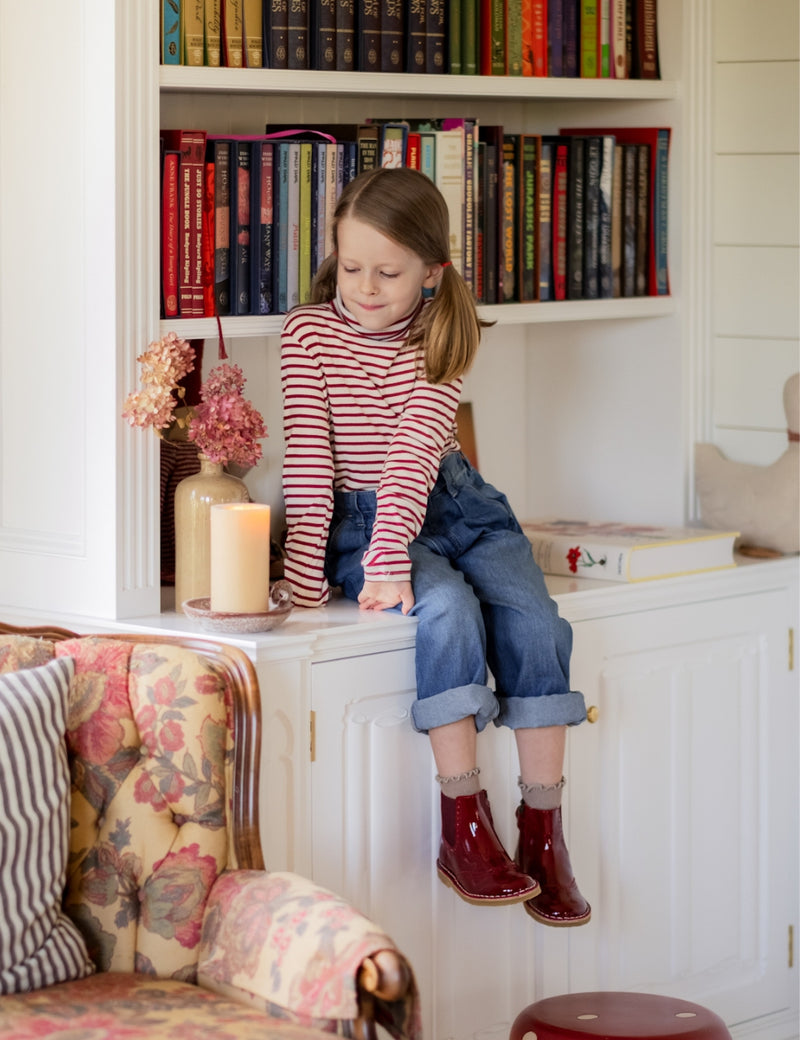 Petit Nord Ankle Boot Stars Boots Cherry Patent 104