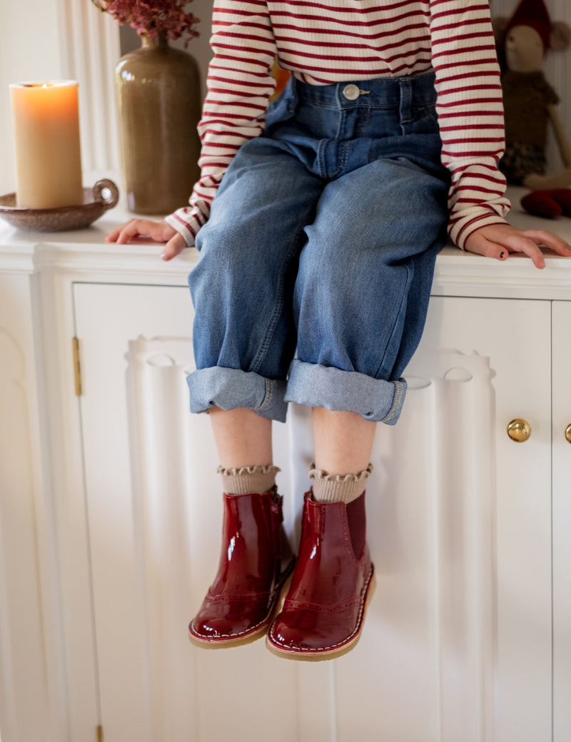 Petit Nord Ankle Boot Stars Boots Cherry Patent 104