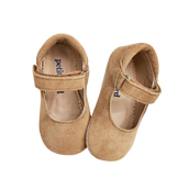 Ballerina Shoe with Velcro - Sahara Suede