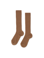Basic Rib Knee High Socks - Cinnamon
