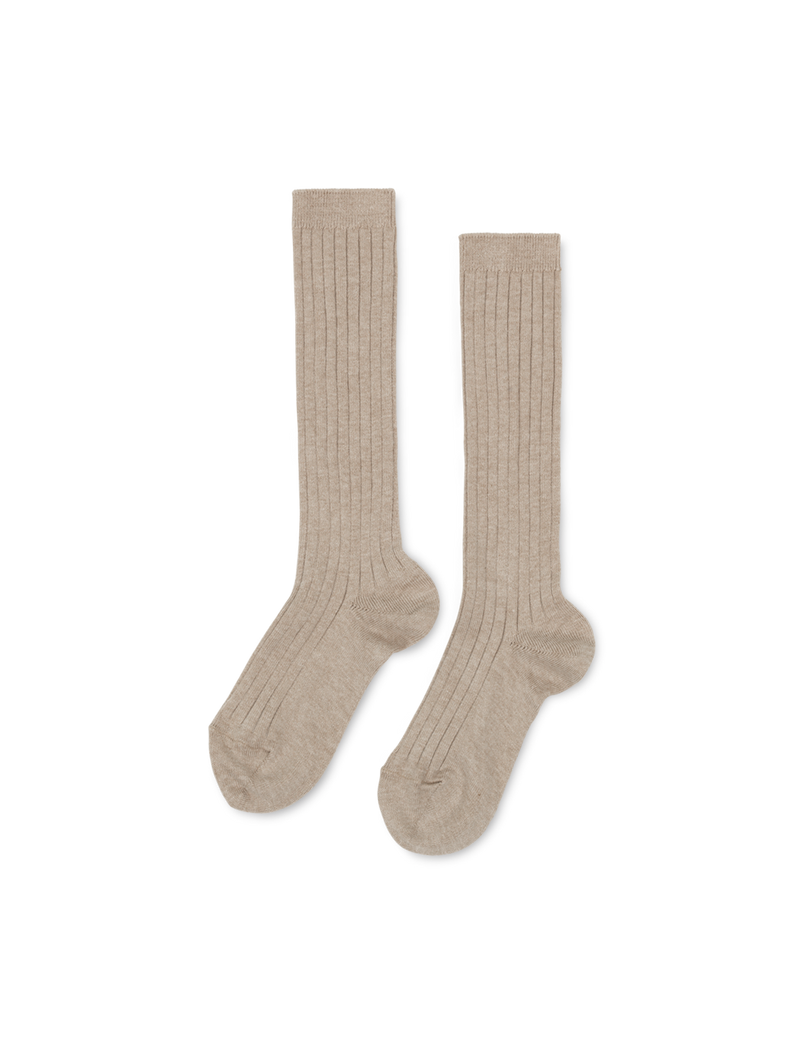 Petit Nord Basic Rib Knee High Socks Socks Nougat 316