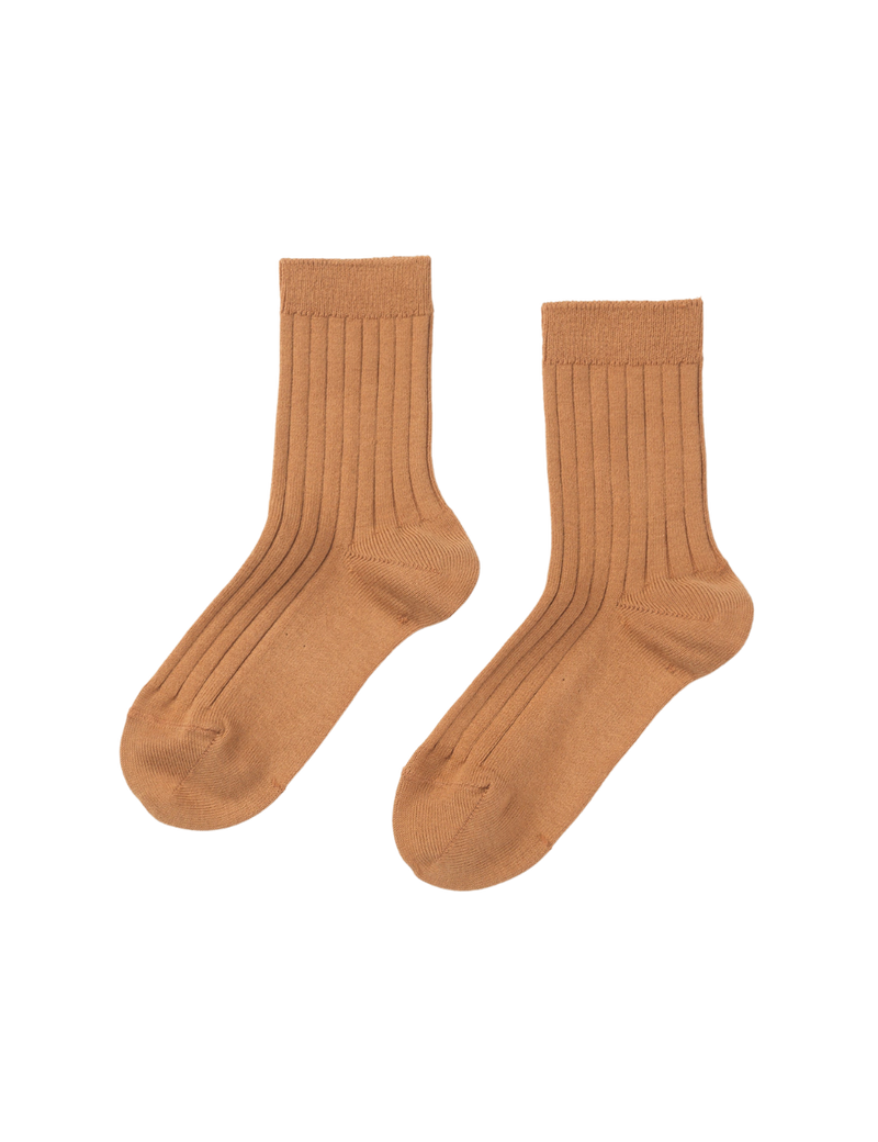Petit Nord Basic Rib Short Socks Socks Cinnamon 043