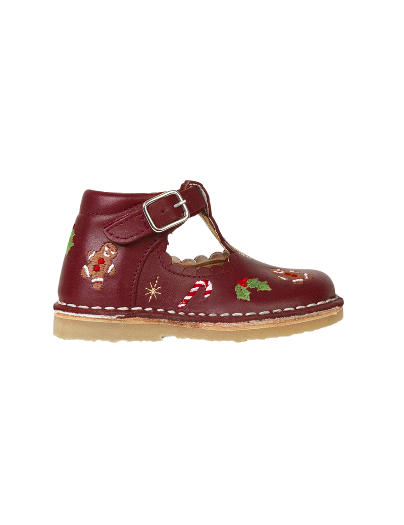 Petit Nord Christmas T-Bar Scallop T-bars and Ballerinas Bordeaux 150