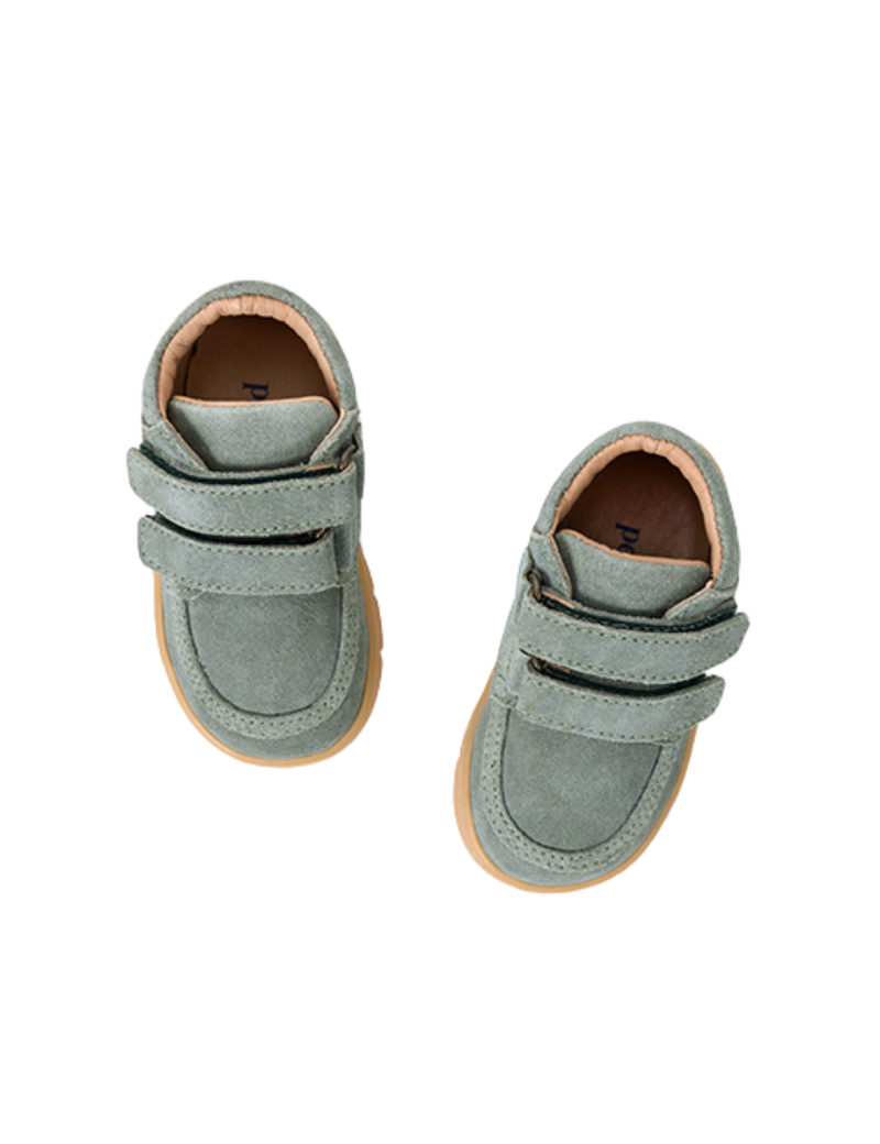 Petit Nord Chubby Cruiser velcro Indoor Shoes Dove Suede 154