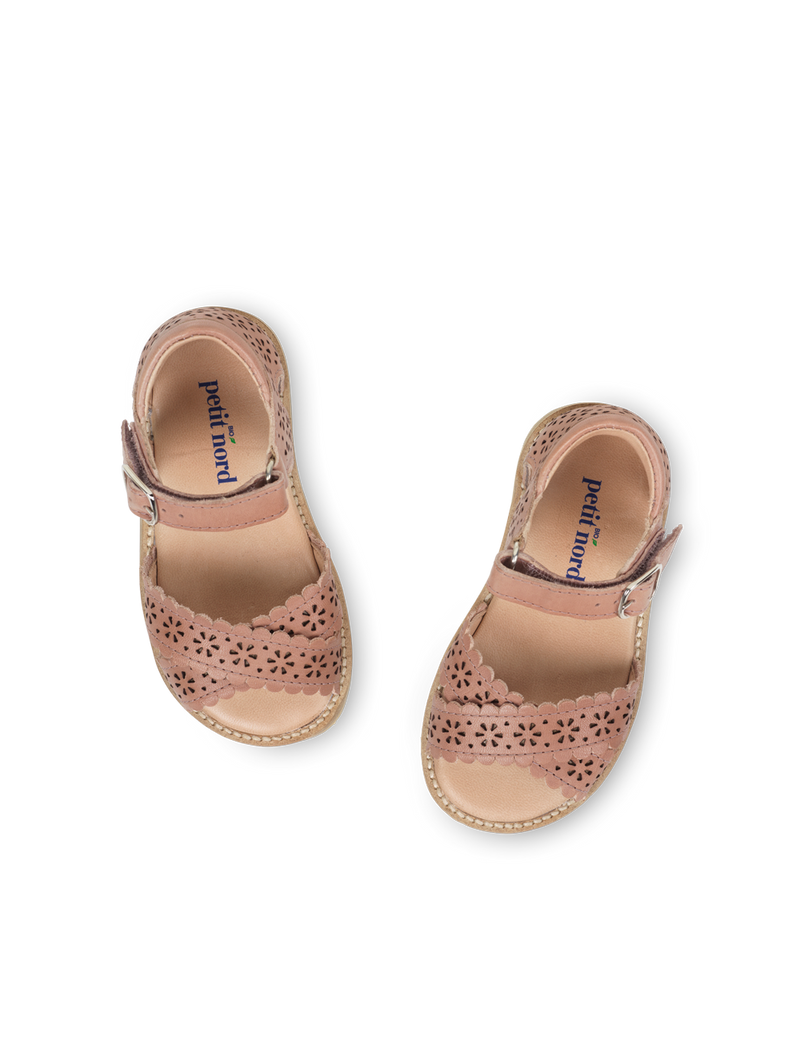 Petit Nord Crossover Scallop Flower Sandals Old rose 020