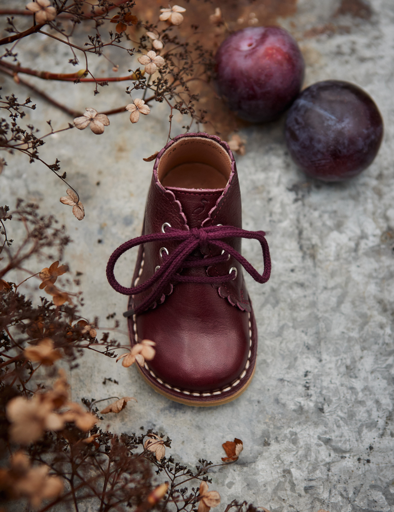 Petit Nord Scallop Boot Low Boot Shoes Plum 075