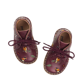 Scallop Boot Birds - Plum