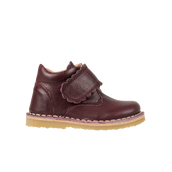 Scallop Velcro Boot - Plum