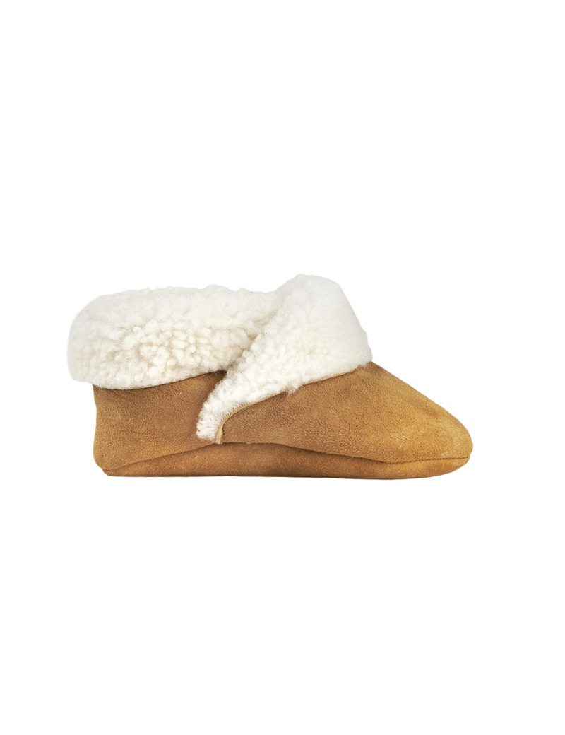 Petit Nord Shearling Bootie Indoor Shoes Cognac 002