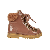 Shearling Winter Boot - Rose Clay Patent