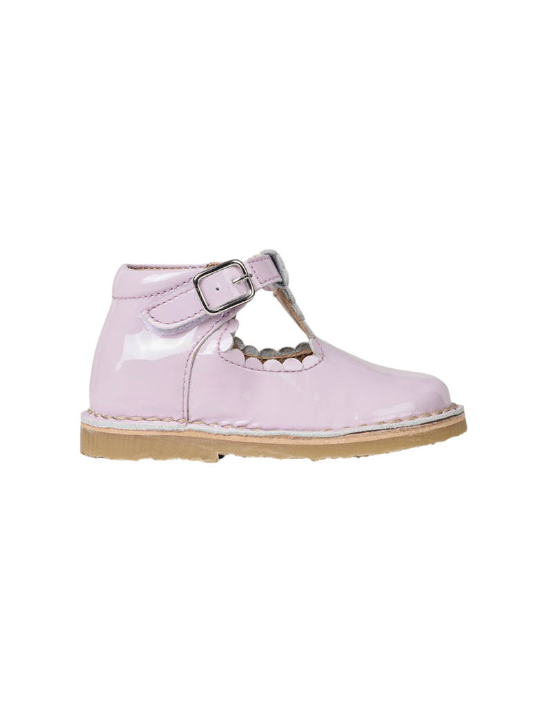 Petit Nord T-Bar Scallop T-bars and Ballerinas Iris Patent 124