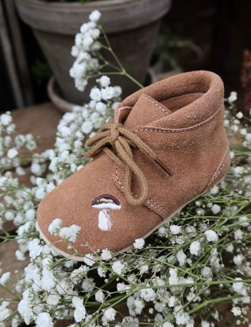 Petit Nord Woodland Crib Shoe Indoor Shoes Mushroom 042