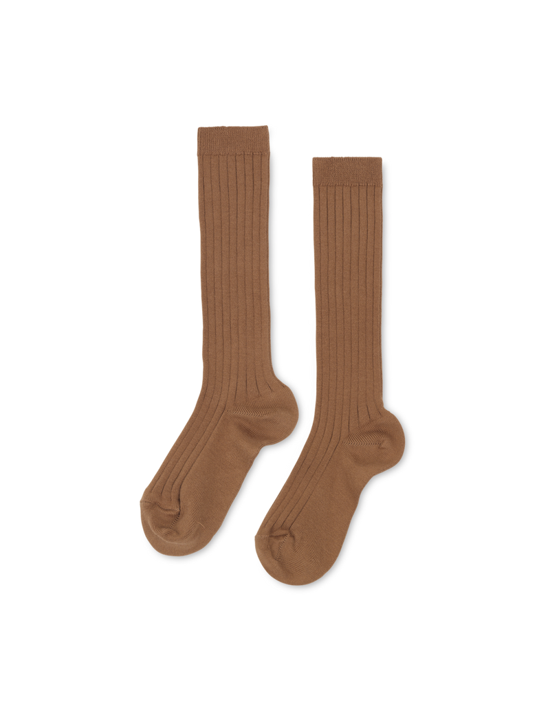 Petit Nord Basic Rib Knee High Socks Socks Cinnamon 043